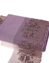 Aurora Blossom Beaded Border Lace Mix and Match - (Dusty Purple) + Satin (Dusty Purple)